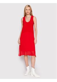 DKNY Sukienka letnia P22DAEJR Czerwony Regular Fit. Kolor: czerwony. Materiał: syntetyk. Sezon: lato