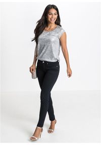 bonprix - Dżinsy Skinny, mid waist, cropped. Kolekcja: petite. Kolor: czarny. Długość: krótkie. Styl: elegancki #2