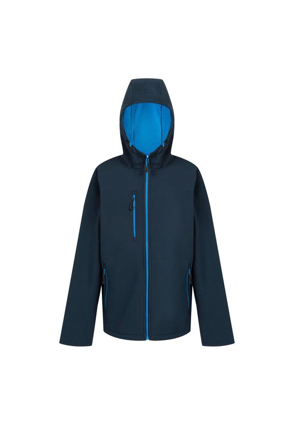 Regatta - Męska Kurtka Soft Shell Navigate 2 Layer. Kolor: niebieski. Sport: turystyka piesza