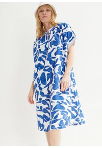 bonprix - Sukienka z dżerseju. Kolor: niebieski. Materiał: jersey. Typ sukienki: oversize. Długość: midi #1