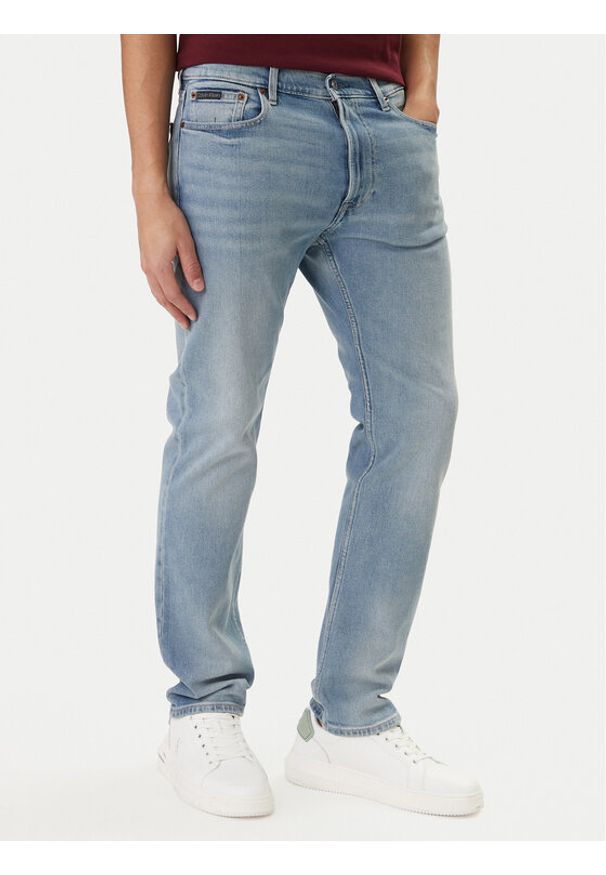 Calvin Klein Jeansy LV04RD900G Niebieski Slim Fit. Kolor: niebieski