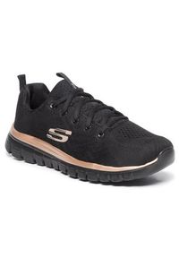 skechers - Skechers Sneakersy Get Connected 12615/BKRG Czarny. Kolor: czarny. Materiał: materiał #2