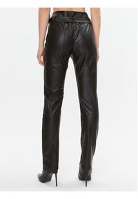 Pinko Spodnie skórzane Hardware 101643 A12U Czarny Regular Fit. Kolor: czarny. Materiał: syntetyk, skóra #5