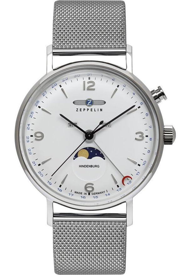 Zegarek Zeppelin Zegarek męski Zeppelin 8076M-1 srebrny. Kolor: srebrny
