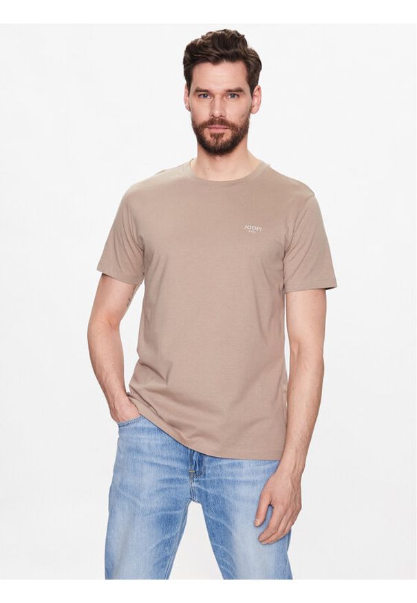 JOOP! Jeans T-Shirt 30027746 Brązowy Modern Fit. Kolor: brązowy. Materiał: bawełna