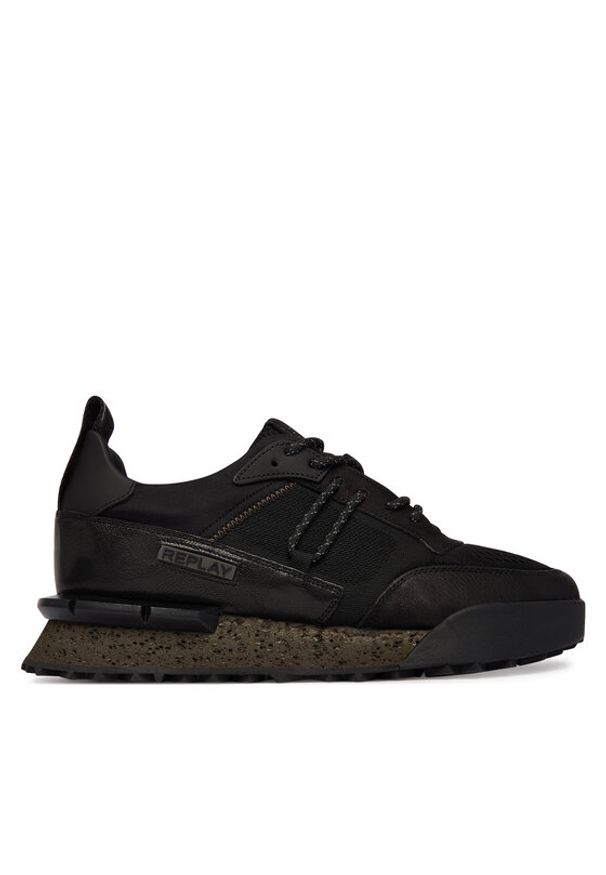 Replay - REPLAY Sneakersy GMS1P .000.C0072L Czarny. Kolor: czarny. Materiał: skóra, zamsz