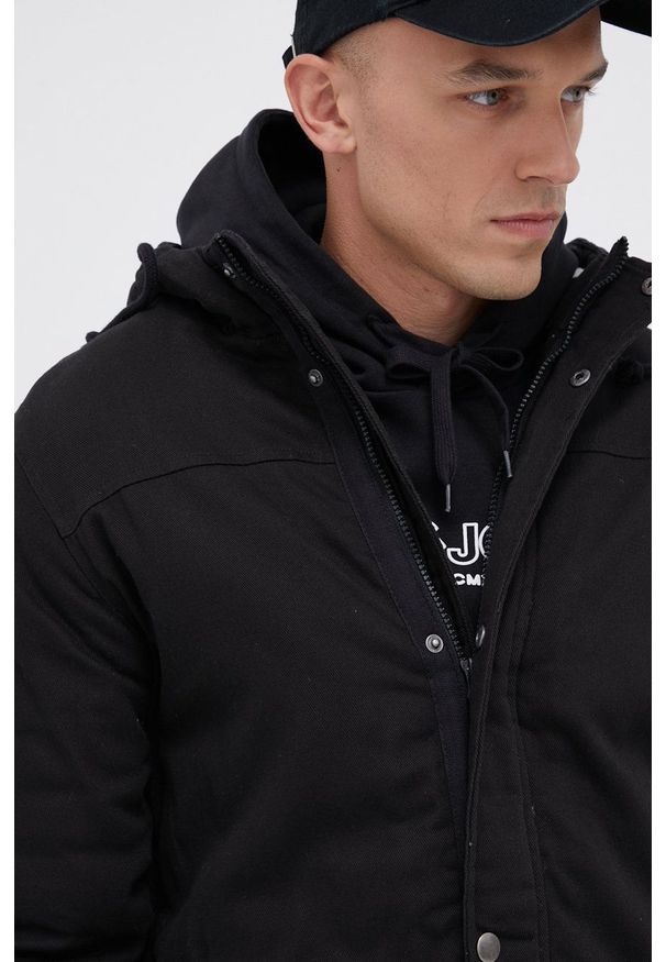 Only & Sons - Parka. Okazja: na co dzień. Kolor: czarny. Materiał: bawełna. Styl: casual