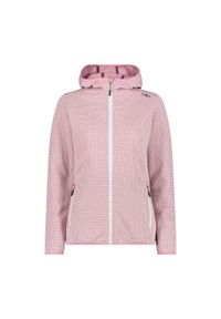 Polar z kapturem dla kobiet CMP. Typ kołnierza: kaptur. Kolor: różowy, wielokolorowy, biały. Materiał: polar. Sport: turystyka piesza #1