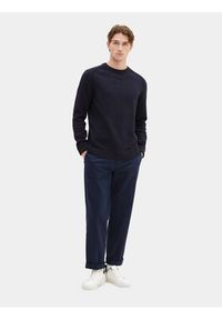 Tom Tailor Sweter 1038246 Granatowy Regular Fit. Kolor: niebieski. Materiał: bawełna #5