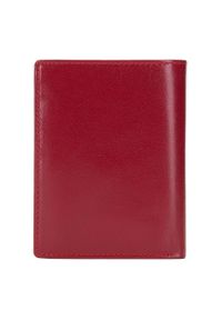 Wittchen - Damski portfel z RFID skórzany z metalowym logo średni. Kolor: czerwony. Materiał: skóra. Wzór: napisy #4