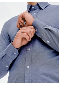 Pako Lorente - PAKO LORENTE – Niebieska koszula melanż. Kolor: niebieski. Materiał: bawełna, poliester. Długość rękawa: długi rękaw. Długość: długie. Wzór: melanż #4