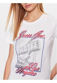 Guess T-Shirt Postcard W3GI20 JA914 Biały Regular Fit. Kolor: biały. Materiał: bawełna #6