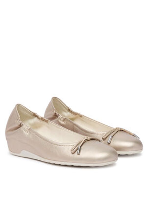 HÖGL Baleriny 1-103711 Złoty. Kolor: złoty. Materiał: skóra