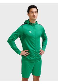 Bluza z kapturem sportowa Hummel Authentic Poly Zip Hoodie. Typ kołnierza: kaptur. Kolor: zielony