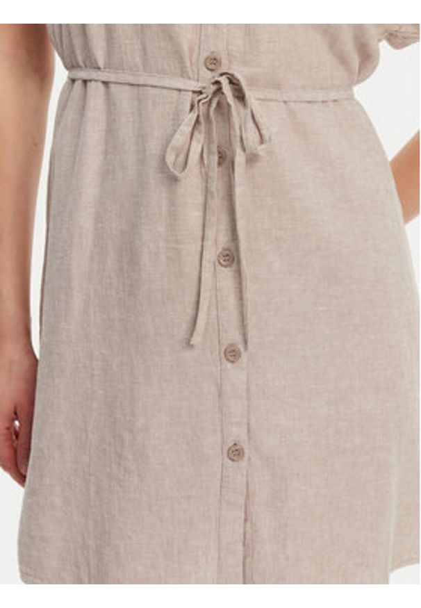 Vero Moda Sukienka letnia Linn 10323027 Szary Relaxed Fit. Kolor: szary. Materiał: len, wiskoza. Sezon: lato