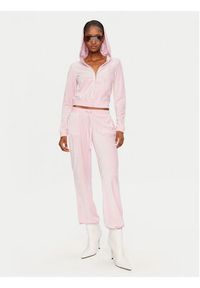 Juicy Couture Bluza Robyn JCSEBJ007 Różowy Slim Fit. Kolor: różowy. Materiał: syntetyk #2