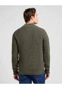 Lee - MESKI SWETER LEE CLEAN HALF ZIP KNIT OLIVE GRAY 112370539 #3