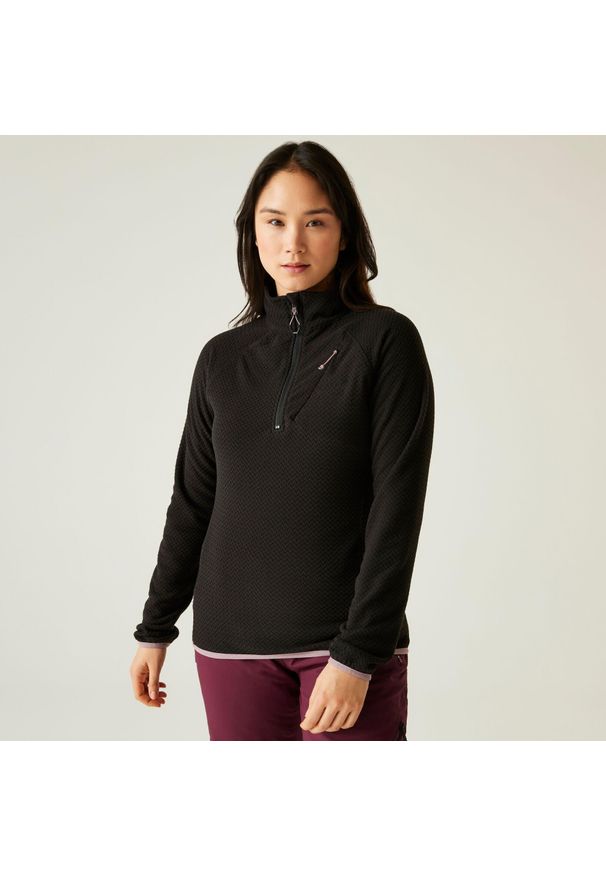 DARE 2B - Polar damski z suwakiem 1/4 Switch Up Dare 2b. Kolor: czarny. Materiał: polar. Sport: turystyka piesza