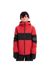Quiksilver - Kurtka do sportów zimowych techniczna dla Chłopców HIGH IN THE HOOD. Kolor: czerwony. Sezon: zima. Sport: narciarstwo #1