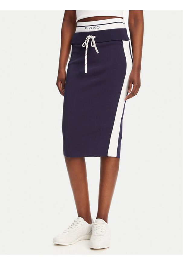 Pinko - PINKO Spódnica ołówkowa Marmolada Gonna 104740 A2FQ Granatowy Slim Fit. Kolor: niebieski. Materiał: syntetyk