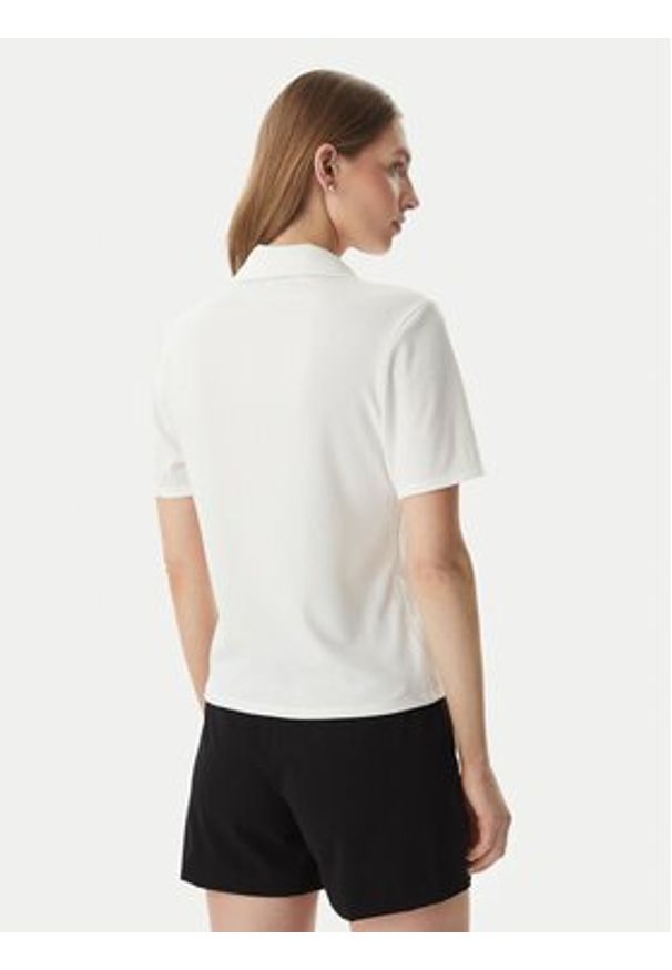 Morgan Polo 251-DROSSO Biały Regular Fit. Typ kołnierza: polo. Kolor: biały. Materiał: syntetyk