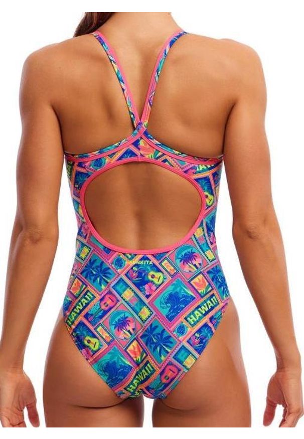 Strój kąpielowy jednoczęściowy FUNKITA Coco Canel - Diamond Back. Kolor: wielokolorowy