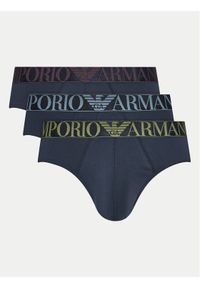 Emporio Armani Underwear Komplet 3 par slipów 111734 4F726 64135 Granatowy. Kolor: niebieski. Materiał: bawełna