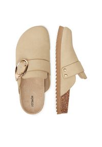 DeeZee Klapki T0613-61 Beżowy. Kolor: beżowy. Materiał: materiał