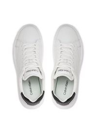 Calvin Klein Sneakersy Low Top Lace Up Lth HM0HM01016 Biały. Kolor: biały. Materiał: skóra #3