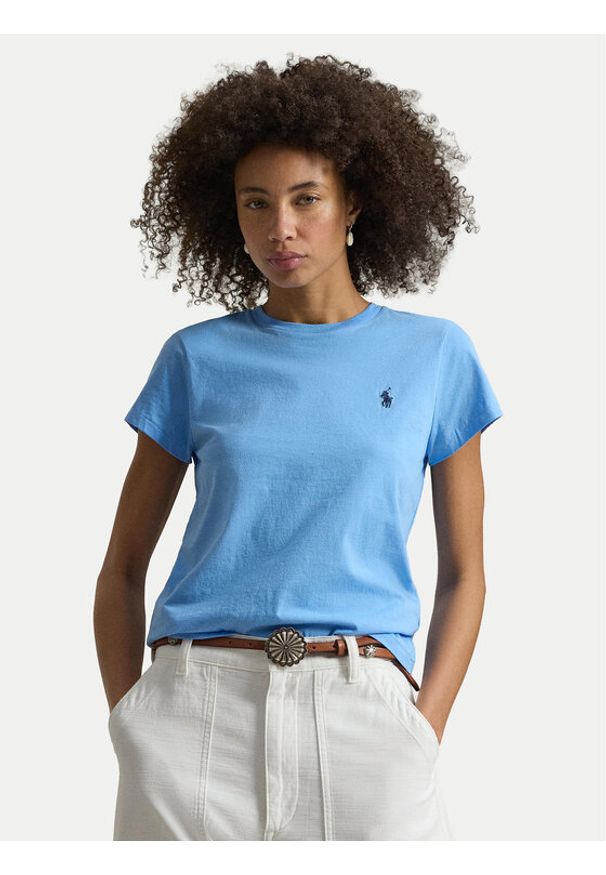 Polo Ralph Lauren T-Shirt 211B14605005 Błękitny Classic Fit. Typ kołnierza: polo. Kolor: niebieski. Materiał: bawełna