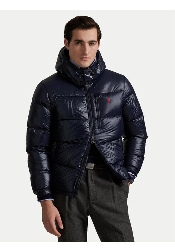 Polo Ralph Lauren Kurtka puchowa 710968281002 Granatowy Regular Fit. Typ kołnierza: polo. Kolor: niebieski. Materiał: syntetyk