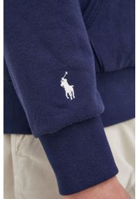 Polo Ralph Lauren bluza 710860831004 męska kolor granatowy z kapturem z aplikacją. Okazja: na co dzień. Typ kołnierza: kaptur, polo. Kolor: niebieski. Wzór: aplikacja. Styl: casual #3