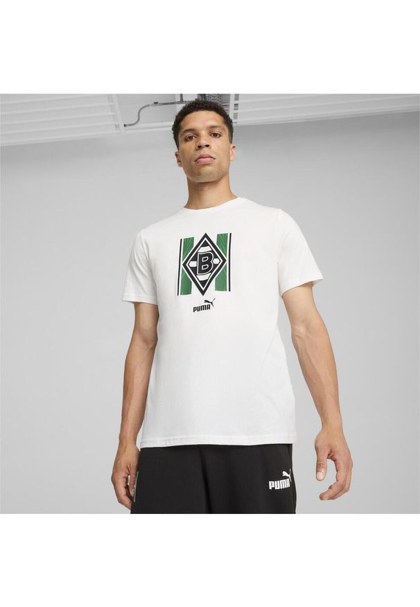 Puma - Męska koszulka ftblCULTURE Borussia Mönchengladbach PUMA White. Kolor: biały. Materiał: guma. Wzór: nadruk. Sport: piłka nożna