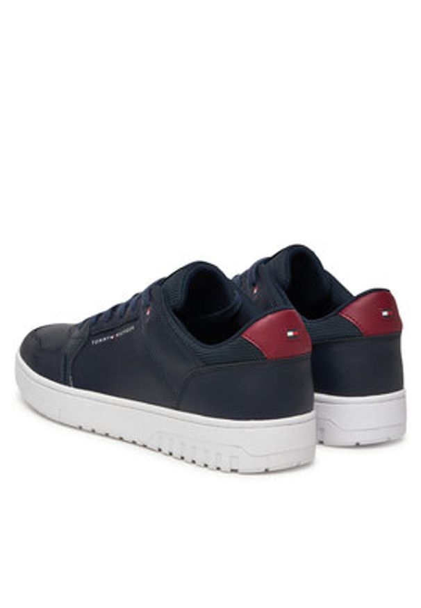 TOMMY HILFIGER - Tommy Hilfiger Sneakersy Basket Core Lite Lth Mix FM0FM05518 Granatowy. Kolor: niebieski. Materiał: skóra