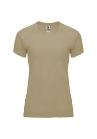 ROLY - Damska Koszulka Sportowa Z Krótkim Rękawem Bahrain. Kolor: beżowy. Długość rękawa: krótki rękaw. Długość: krótkie. Sport: turystyka piesza #1