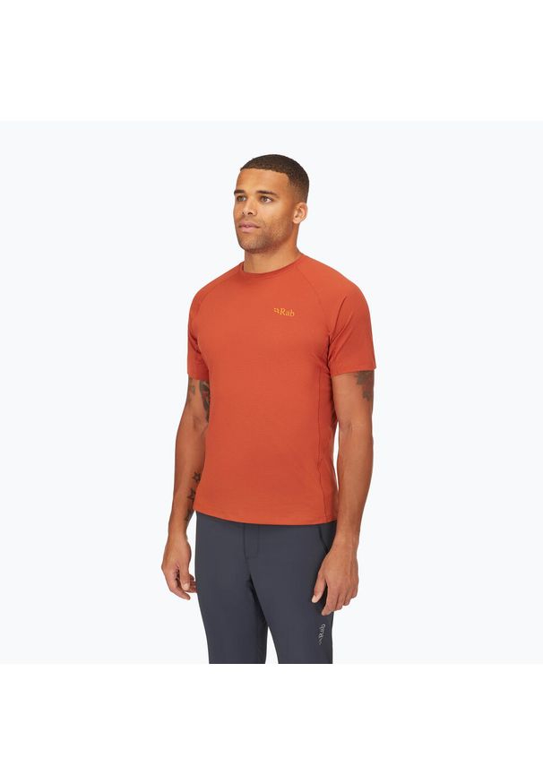 Koszulka męska Rab Sonic. Kolor: czerwony. Sport: turystyka piesza
