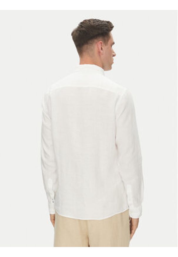 BOSS Koszula H-Roan-Bd-E-C1 50520283 Biały Slim Fit. Kolor: biały. Materiał: len