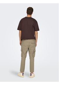 Only & Sons Spodnie materiałowe 22024998 Beżowy Tapered Fit. Kolor: beżowy. Materiał: materiał #3