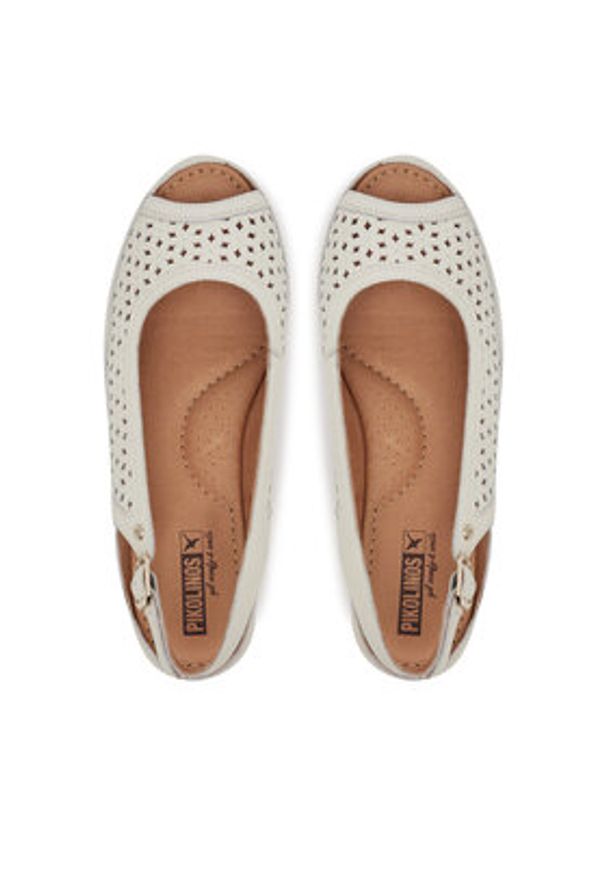 Pikolinos Espadryle W4A-1828 Biały. Kolor: biały. Materiał: skóra