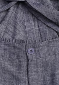 Born2be - Niebieski Komplet z Lnem i Wiskozą Szerokie Spodnie i Koszula z Wiązaniem Ravilith. Kolor: niebieski. Materiał: wiskoza, len #7