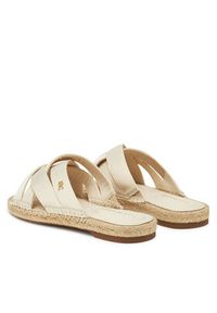 TOMMY HILFIGER - Tommy Hilfiger Espadryle Satin Espadrille Mule FW0FW08502 Beżowy. Kolor: beżowy. Materiał: materiał #4