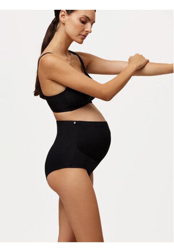 YSABEL MORA - Ysabel Mora Majtki ciążowe 10087 Czarny. Kolekcja: moda ciążowa. Kolor: czarny. Materiał: syntetyk