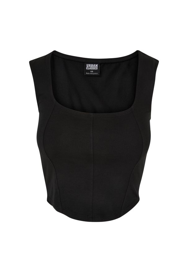 Tank top court kobiety Urban Classics. Kolor: czarny. Długość: krótkie