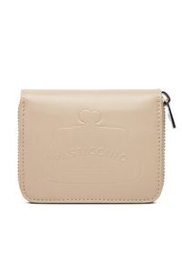 Weekend Max Mara Mały Portfel Damski Jerener 1 2525716034600 Beżowy. Kolor: beżowy. Materiał: skóra