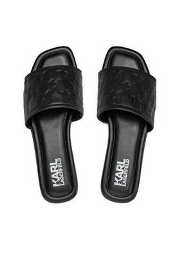 Karl Lagerfeld - KARL LAGERFELD Klapki KL85400 Czarny. Kolor: czarny. Materiał: skóra