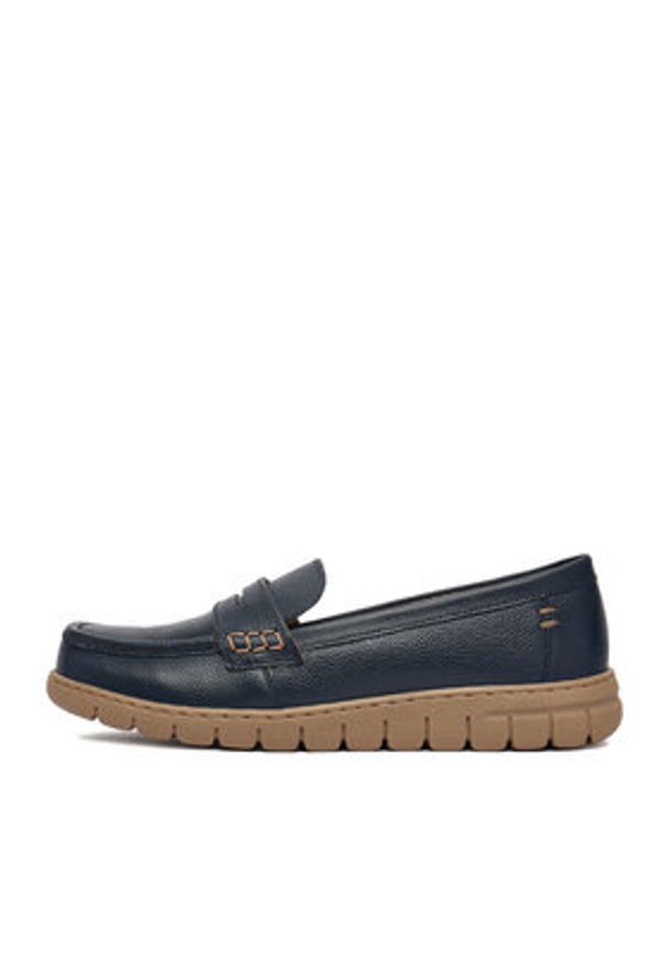 Go Soft Mokasyny CEO-WI23-GHANA-15 Granatowy. Kolor: niebieski. Materiał: skóra