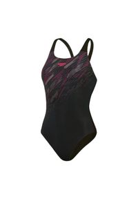 Speedo - Damski Jednoczęściowy Kostium Kąpielowy Hyperboom Placement Muscleback. Kolor: czarny, różowy, wielokolorowy