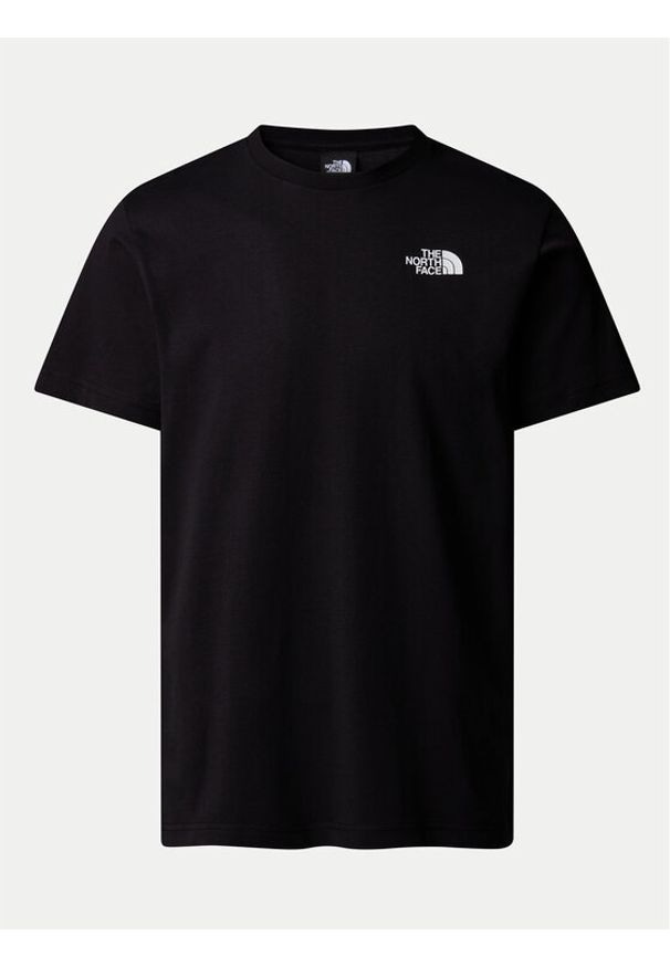 The North Face T-Shirt Vertical NF0A89FP Czarny Regular Fit. Kolor: czarny. Materiał: bawełna