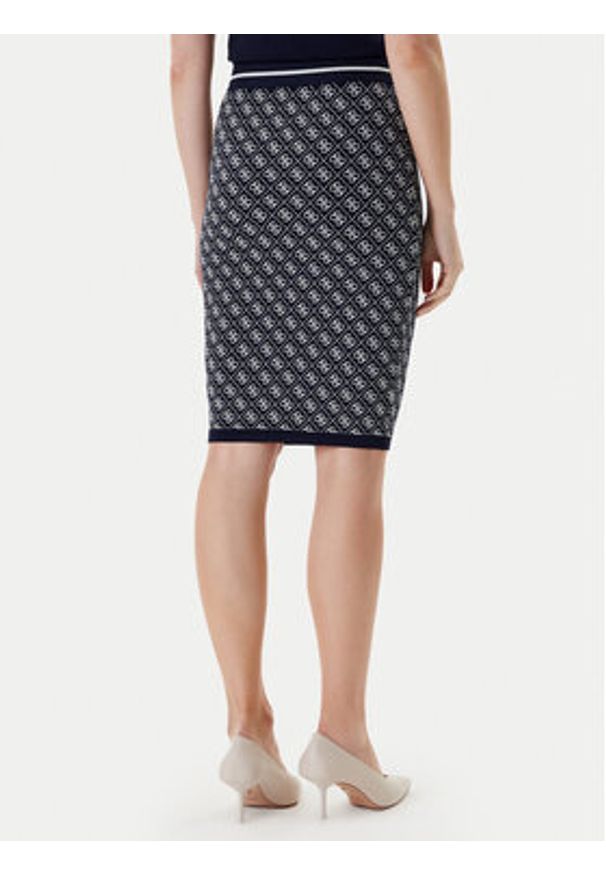 Guess Spódnica ołówkowa W4BD53 Z37K0 Granatowy Regular Fit. Kolor: niebieski. Materiał: syntetyk