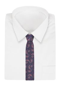 Alties - Krawat - ALTIES - Bordowy Wzór Paisley. Kolor: wielokolorowy, czerwony, niebieski. Materiał: tkanina. Wzór: paisley. Styl: elegancki, wizytowy
